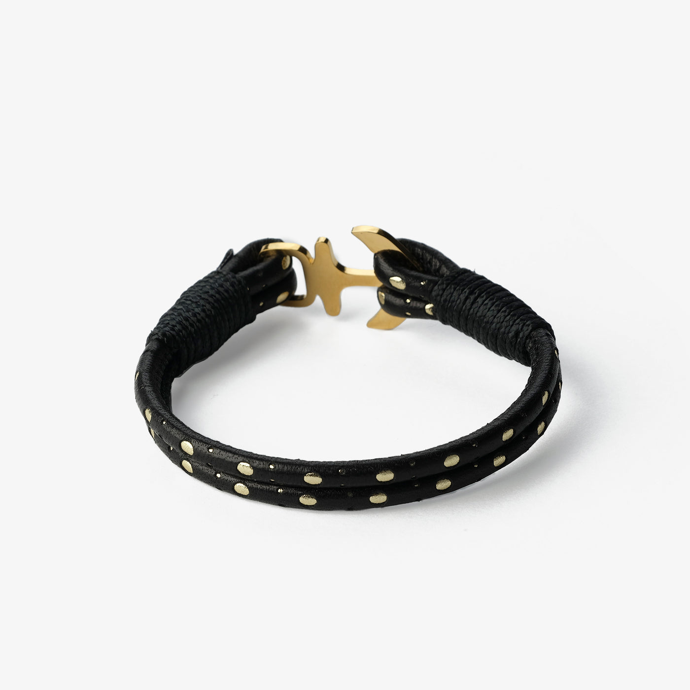 Luxe Anchor Intarsio Nappa Leather Bracelet