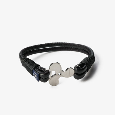 Black Metallic Nappa Leather Bracelet