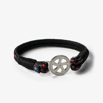 Red Intarsia Nappa Leather Bracelet