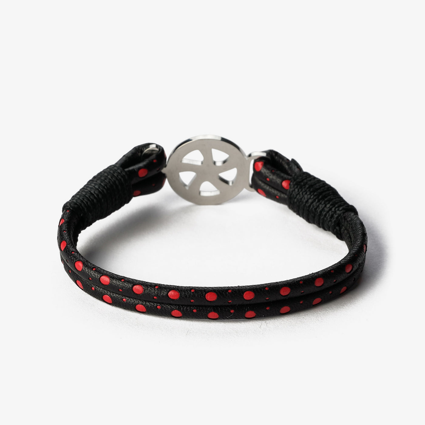 Red Intarsia Nappa Leather Bracelet