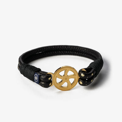 Luxe Anchor Intarsio Nappa Leather Bracelet