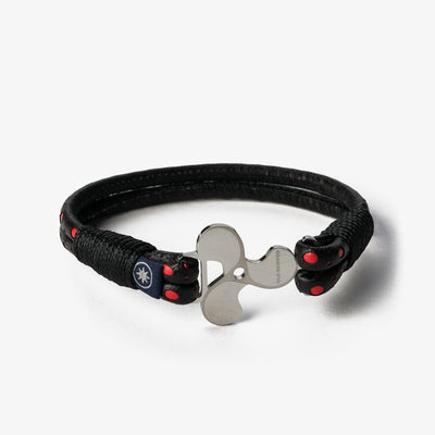 Red Intarsia Nappa Leather Bracelet