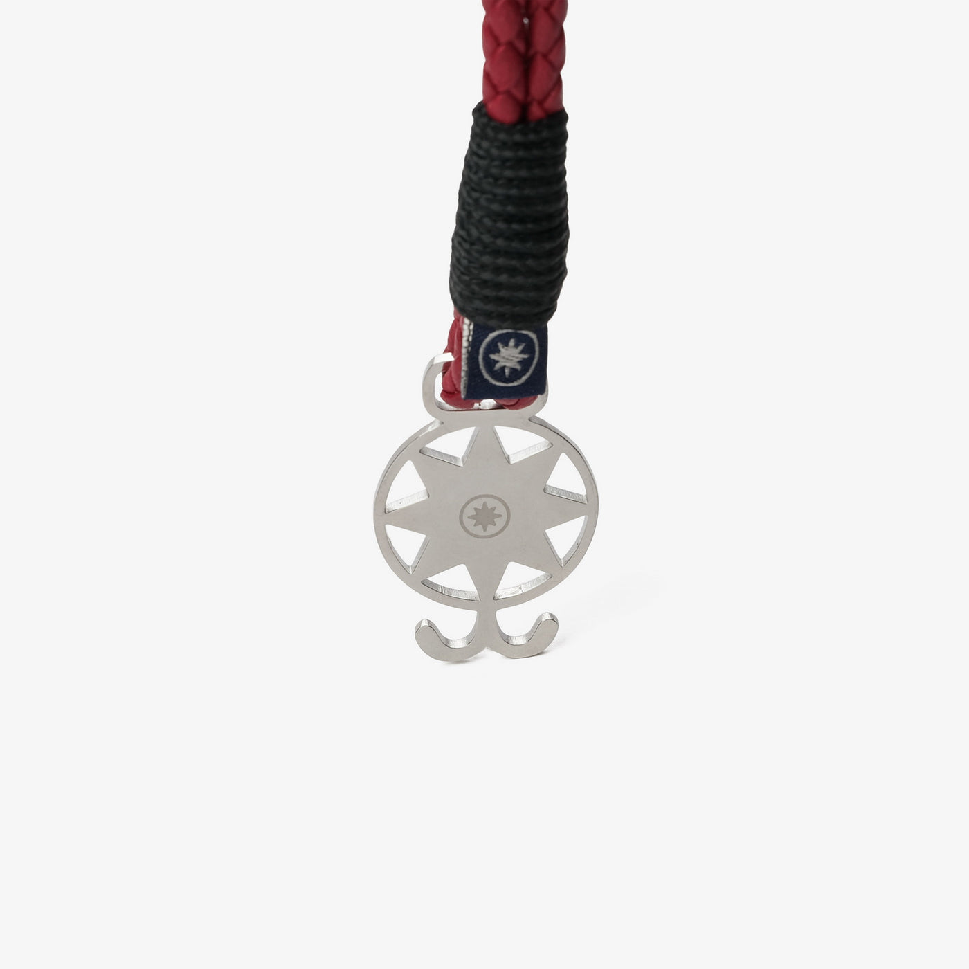 Crimson Waves Braided Nappa Leather Bracelet