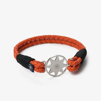 Tangerine Twist Braided Nappa Leather Bracelet