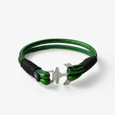 Emerald Sea Metallic Nappa Leather Bracelet