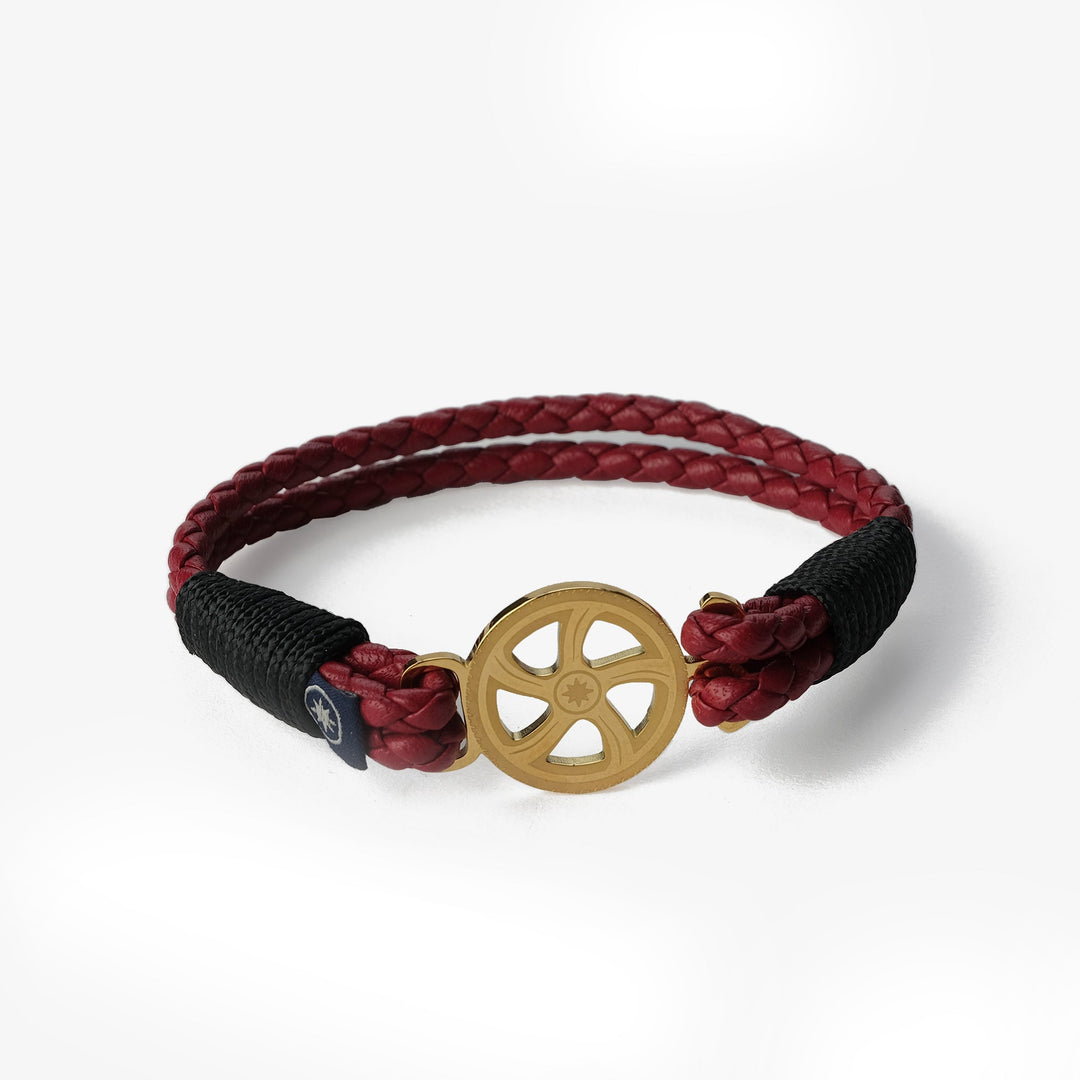 RUIZHEN Peace Sign Leather Bracelet – Multi-Layer Braided Rope, Adjustable, Unisex Men's & Women's - View #6