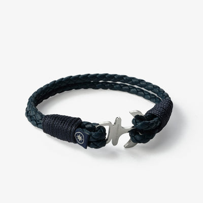 Deep Sea Braided Nappa Leather Bracelet