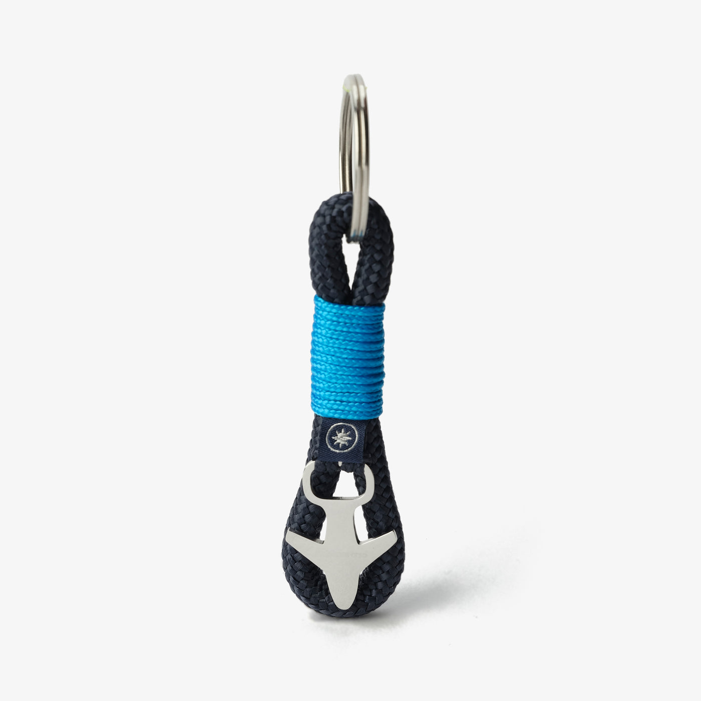 Nautical Rope Keychain Blue Knot