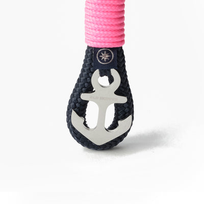 Nautical Rope Keychain Pink Knot