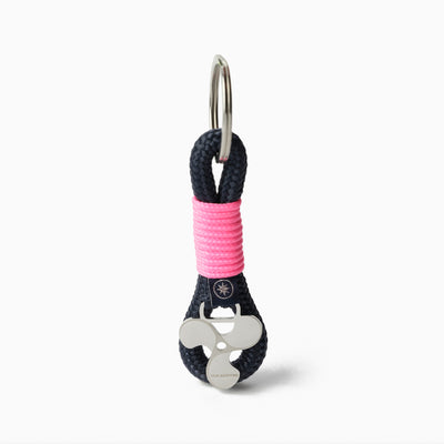 Nautical Rope Keychain Pink Knot