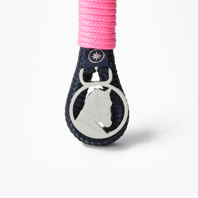 Nautical Rope Keychain Pink Knot