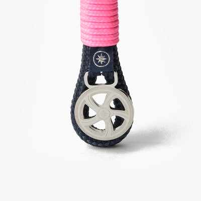 Nautical Rope Keychain Pink Knot