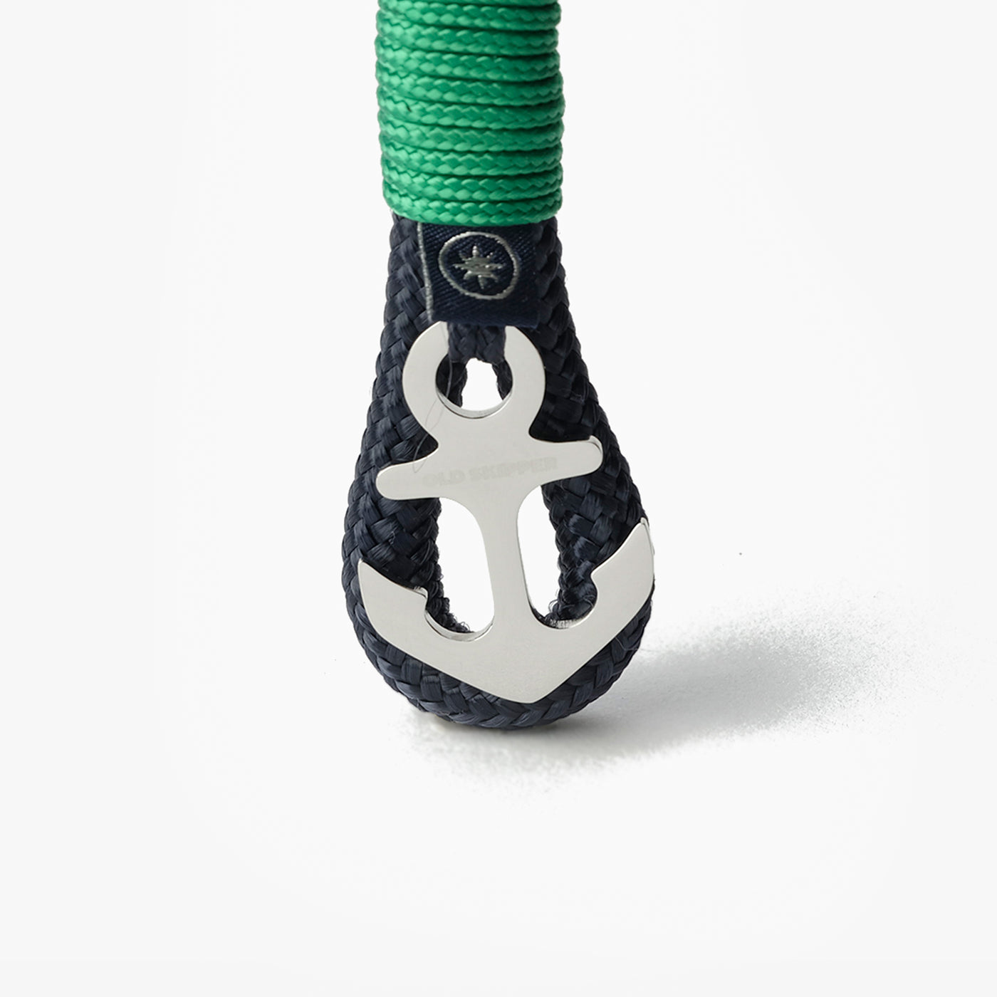 Nautical Rope Keychain Green Knot