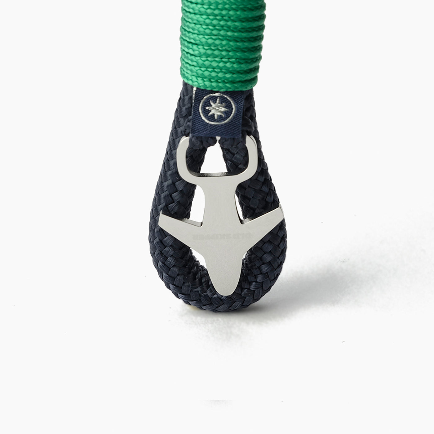 Nautical Rope Keychain Green Knot