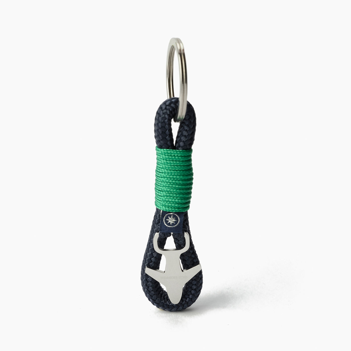 Nautical Rope Keychain Green Knot