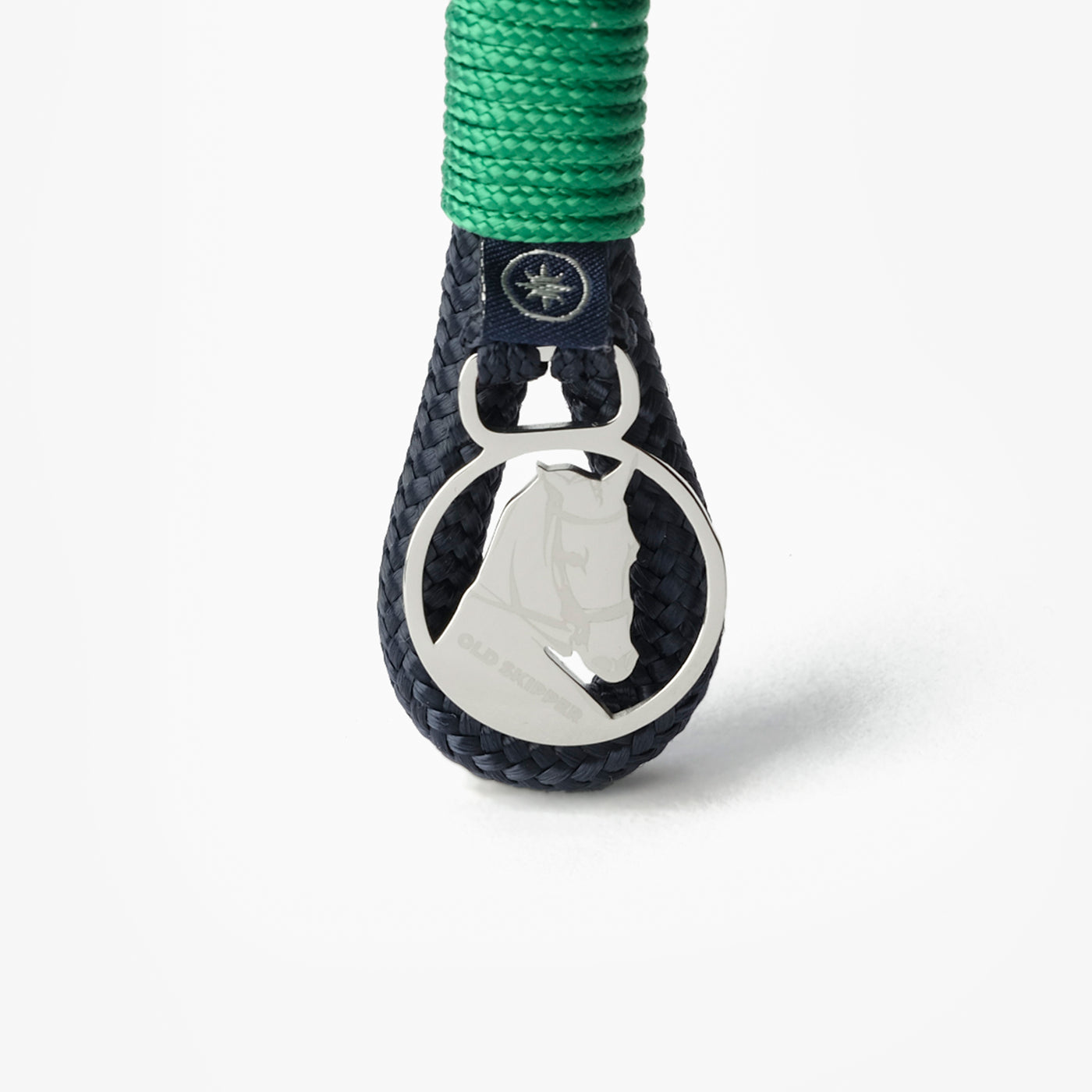 Nautical Rope Keychain Green Knot