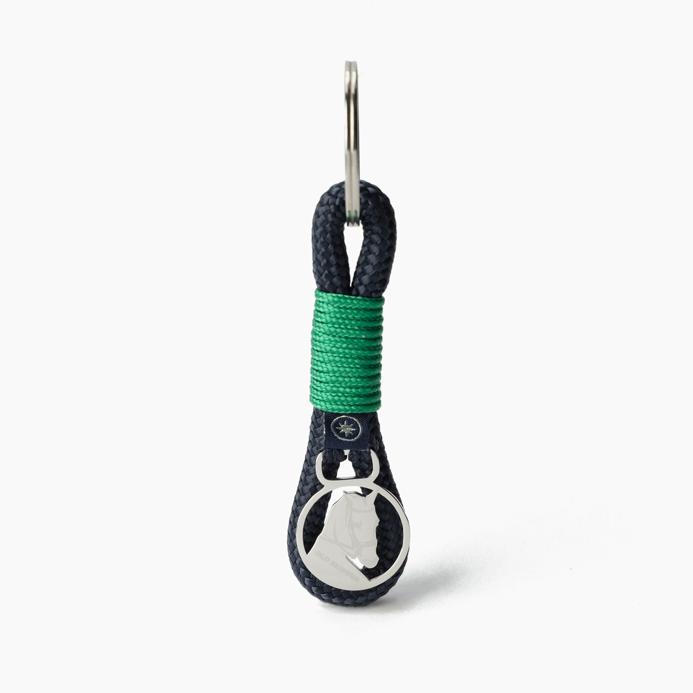 Nautical Rope Keychain Green Knot