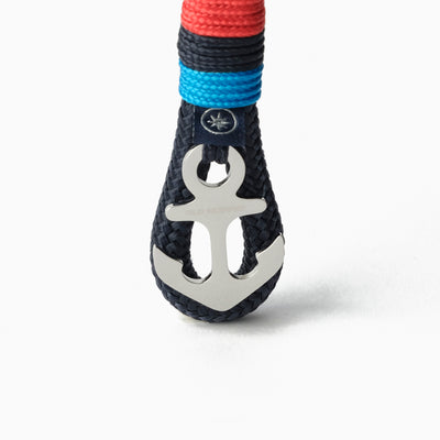 Seafarer's Tricolor Nautical Rope Keychain