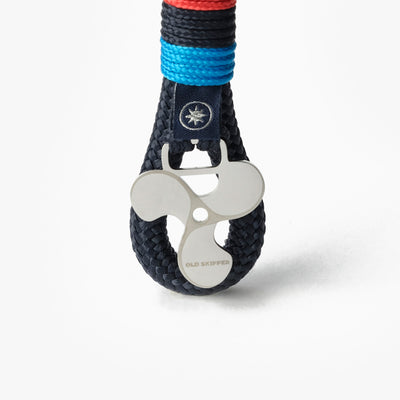 Seafarer's Tricolor Nautical Rope Keychain