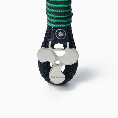 Emerald Seascape Nautical Rope Keychain