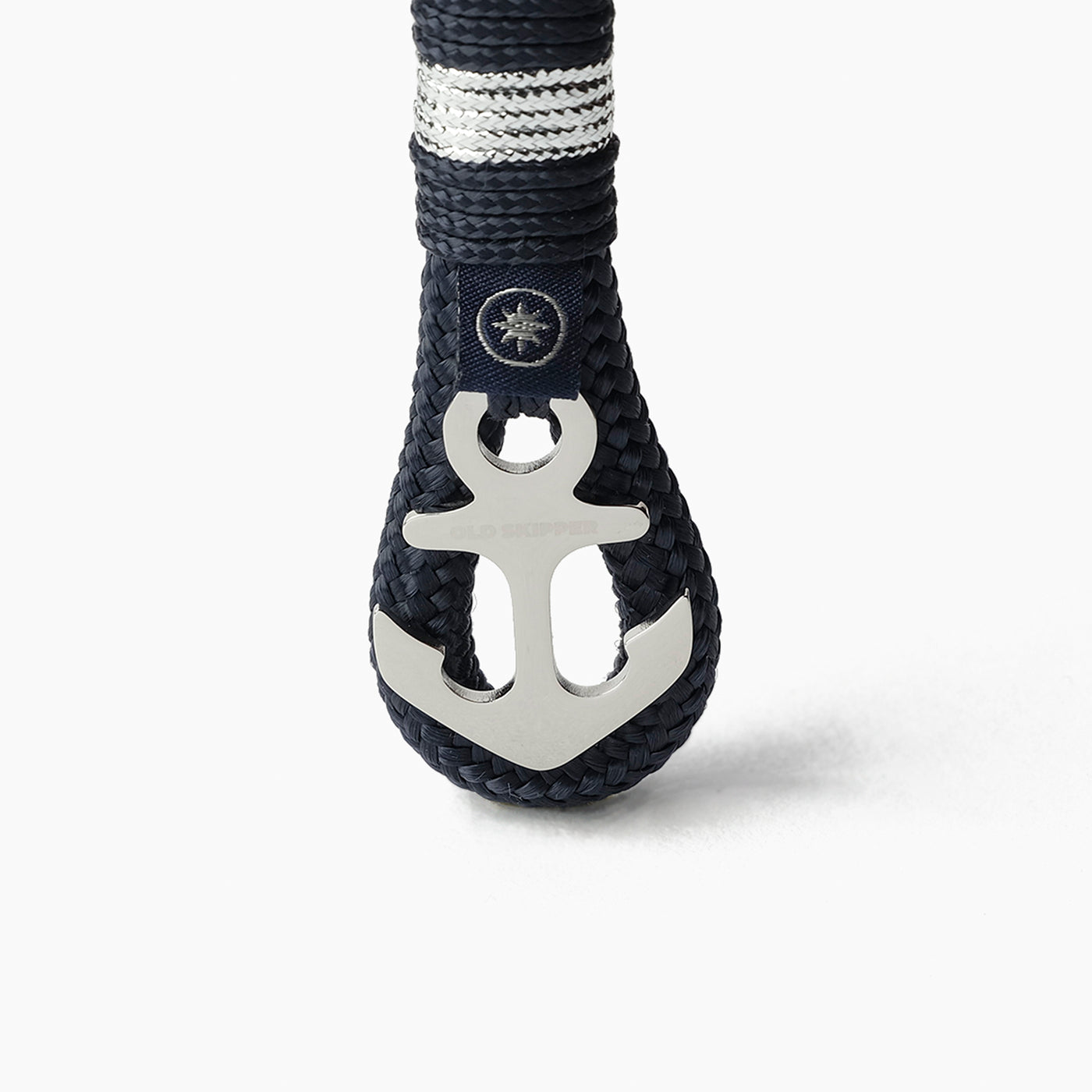 Night Silver Nautical Rope Keychain