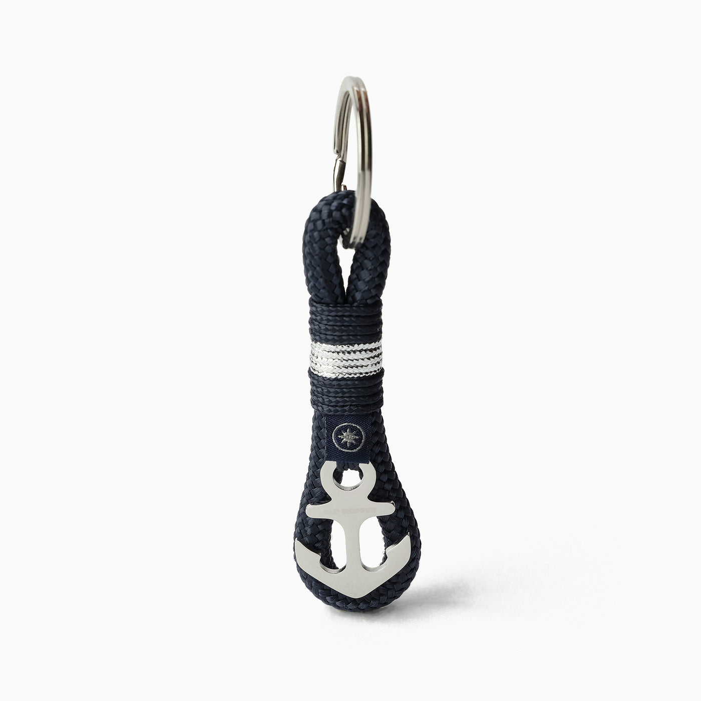 Night Silver Nautical Rope Keychain