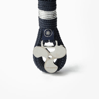 Night Silver Nautical Rope Keychain