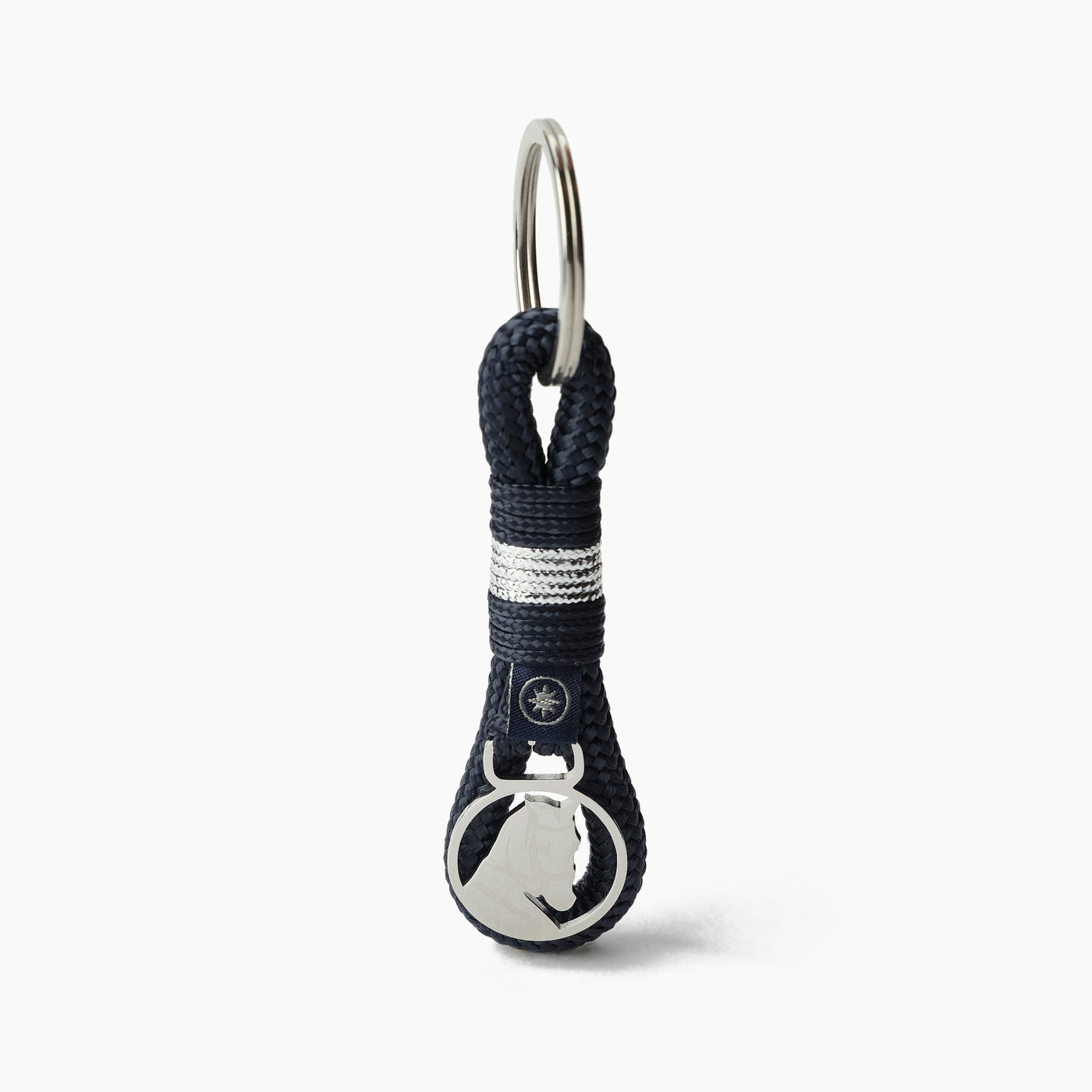 Night Silver Nautical Rope Keychain