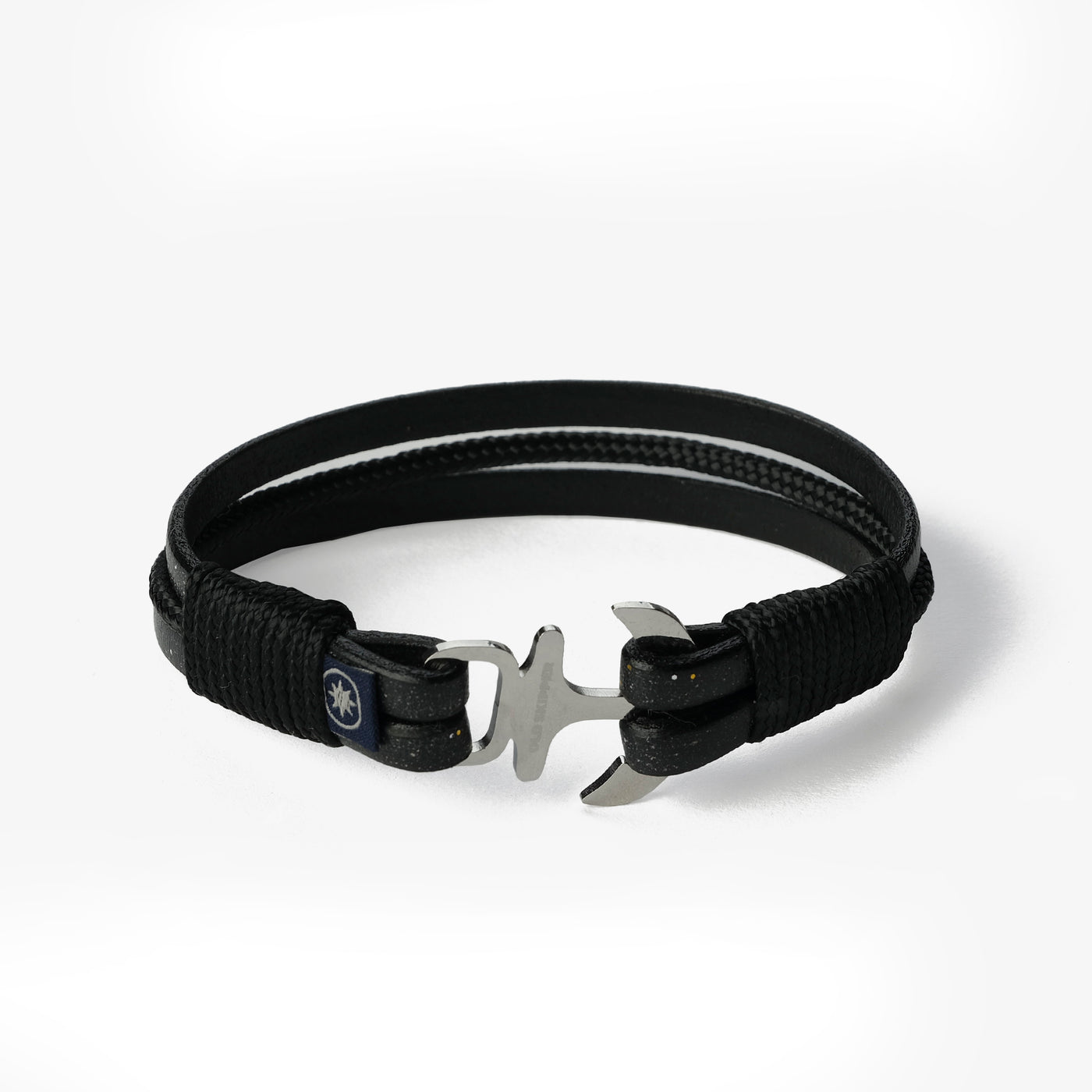 Anchor's Embrace Leather Bracelet