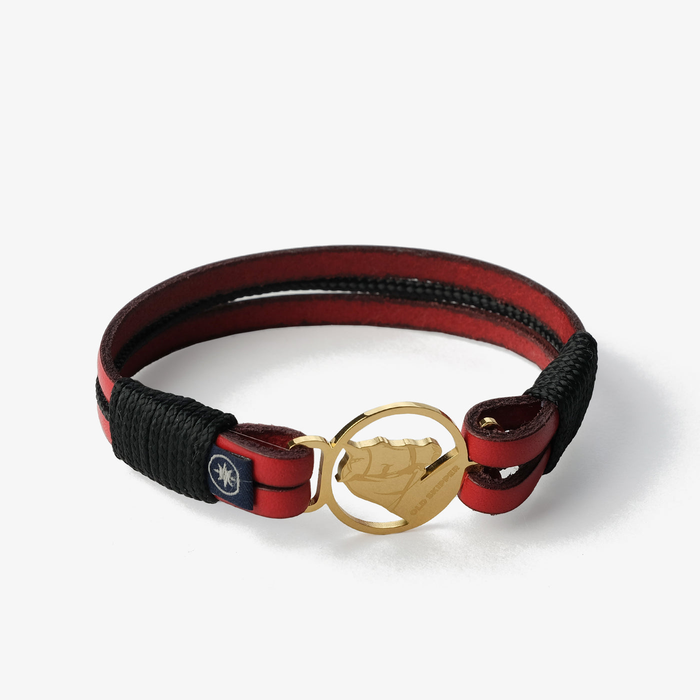 Leather Bracelet Scarlet Golden