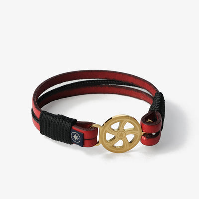 Leather Bracelet Scarlet Golden