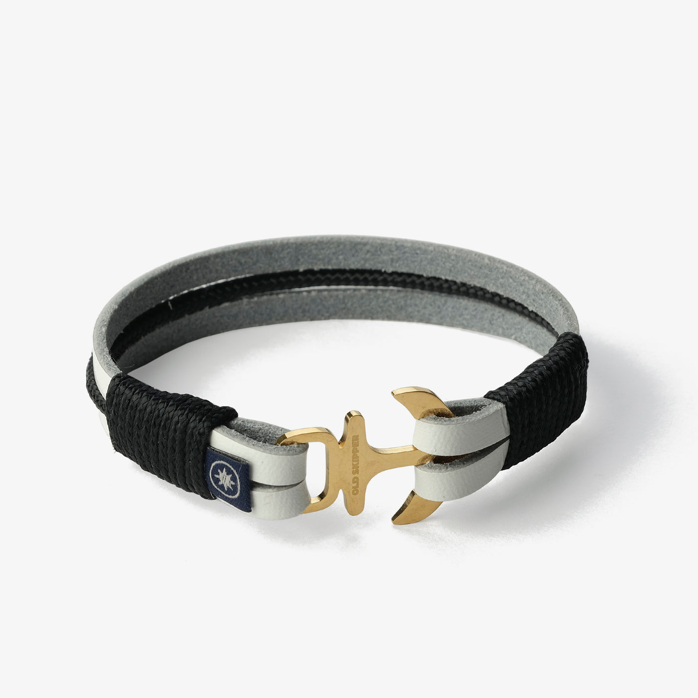 Leather Bracelet White Squall Golden