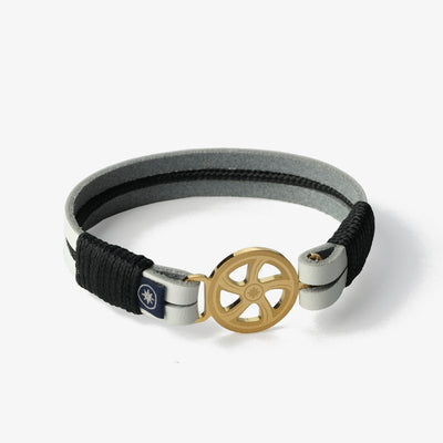 Leather Bracelet White Squall Golden
