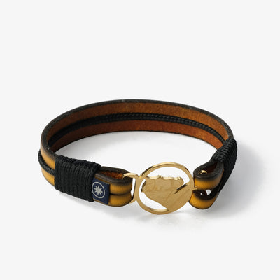 Leather Bracelet Royal Bee Golden