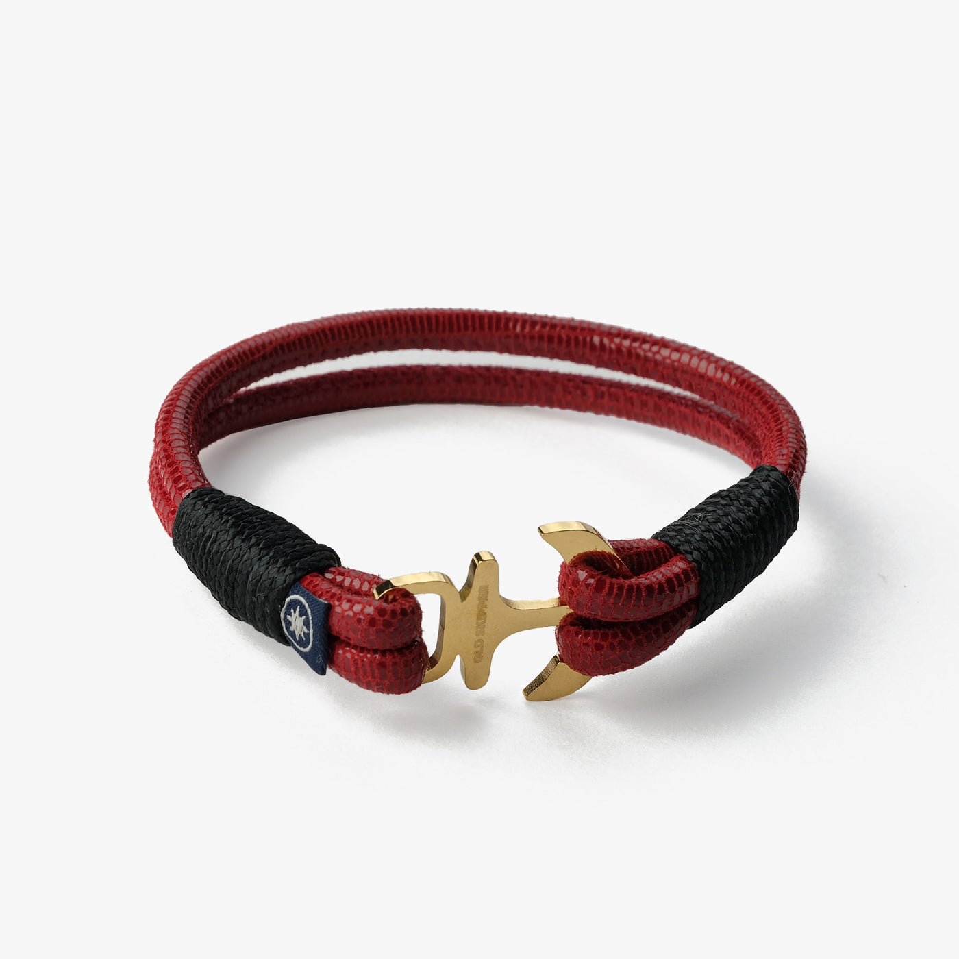 Dark Red Horizon Nappa Leather Bracelet