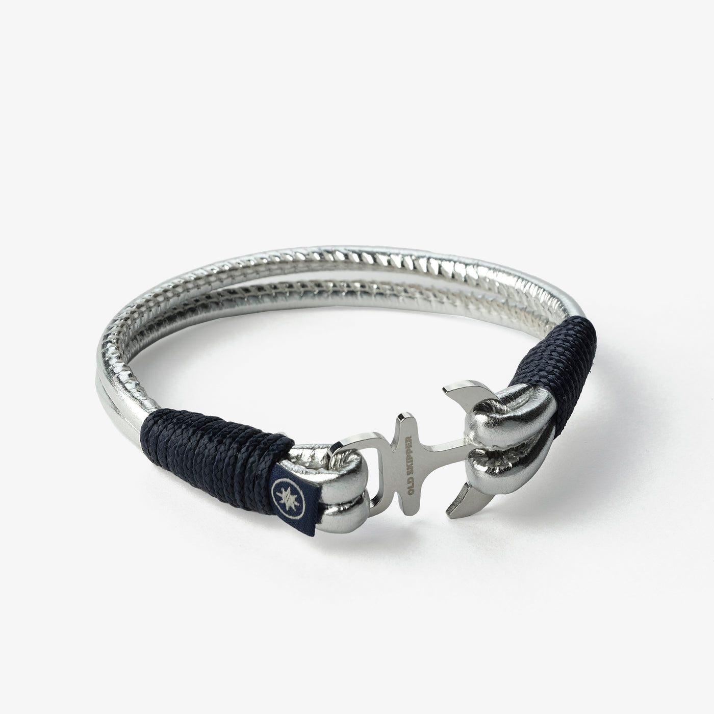 Captain's Silver Sea Nappa Leather Bracelet