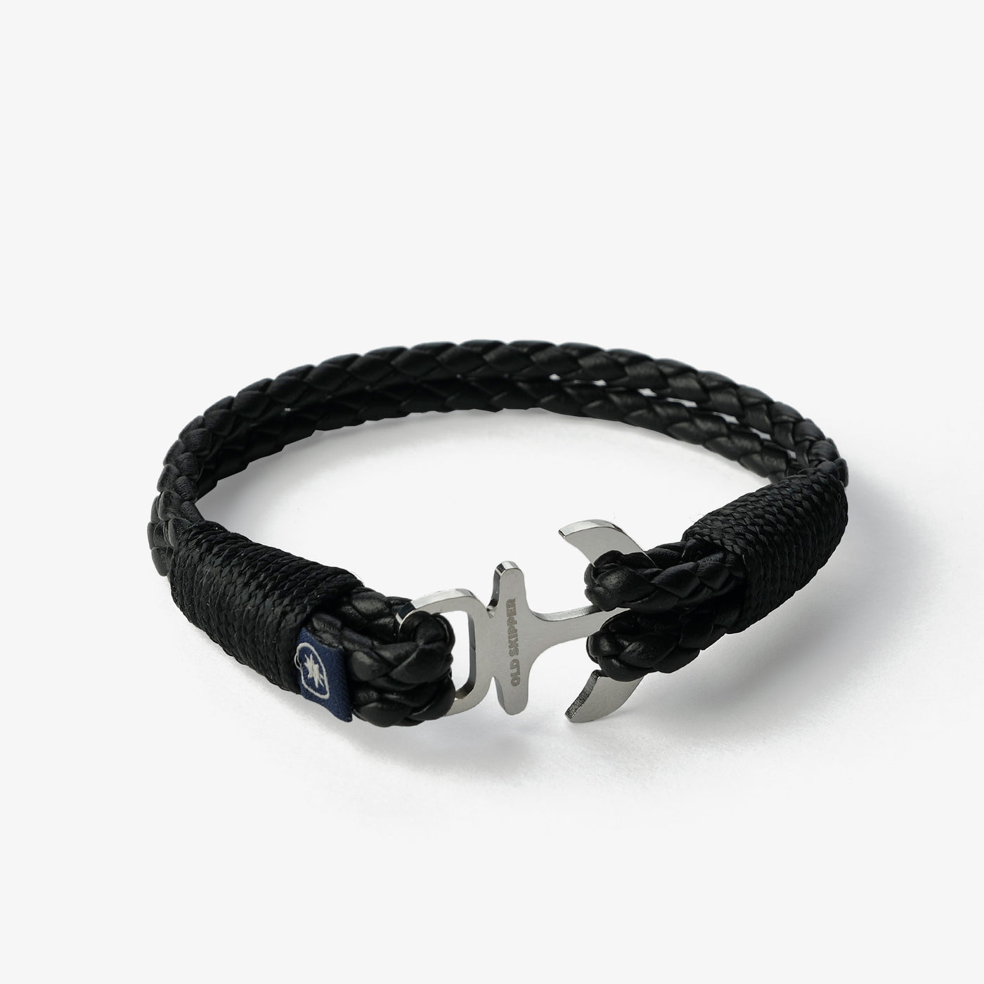 Black Pearl Braided Nappa Leather Bracelet