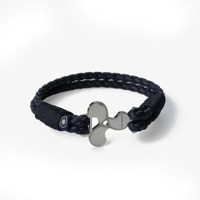 Black Pearl Braided Nappa Leather Bracelet