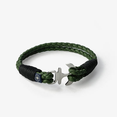 Evergreen Voyage Braided Nappa Leather Bracelet