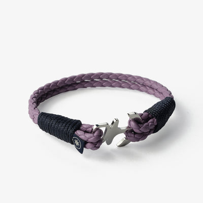 Lavender Twilight Braided Nappa Leather Bracelet