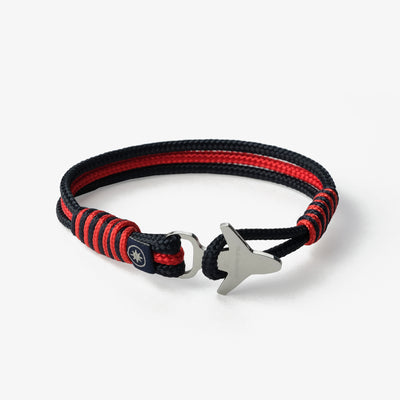 Crimson Nightfall Nautical Rope Bracelet