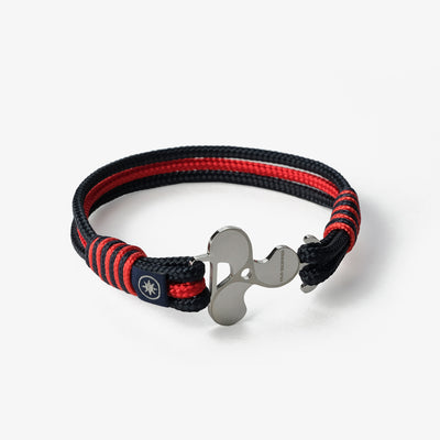 Crimson Nightfall Nautical Rope Bracelet