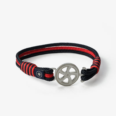 Crimson Nightfall Nautical Rope Bracelet
