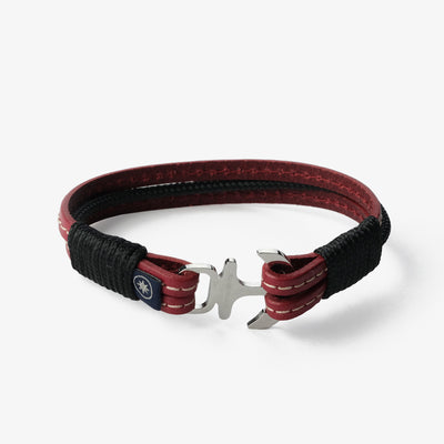 Dusk Serenade Stitched Leather Bracelet