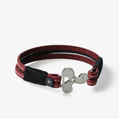 Dusk Serenade Stitched Leather Bracelet