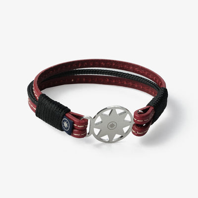 Dusk Serenade Stitched Leather Bracelet