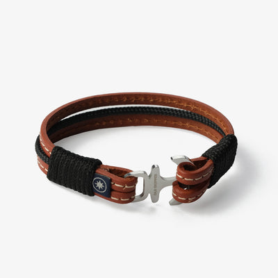 Earth's Embrace Stitched Leather Bracelet