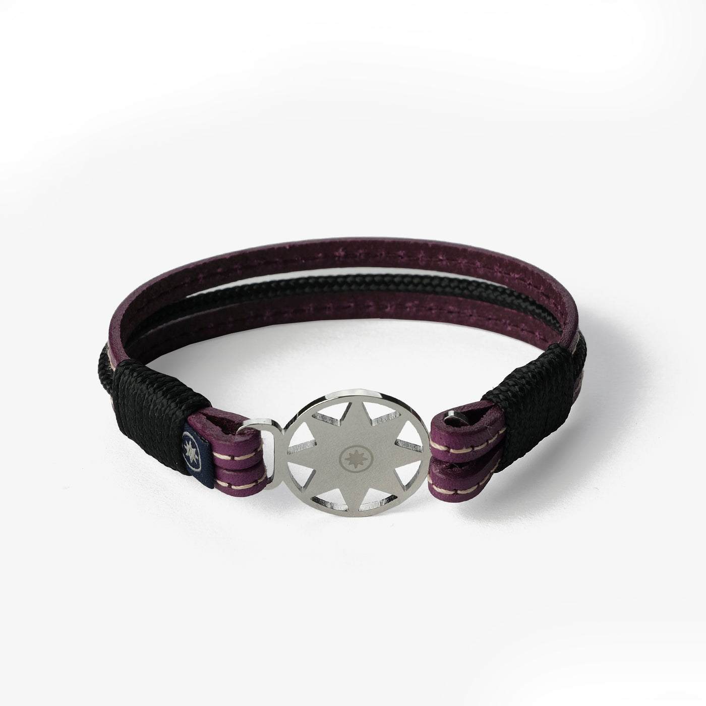 Plum Dream Stitched Leather Bracelet