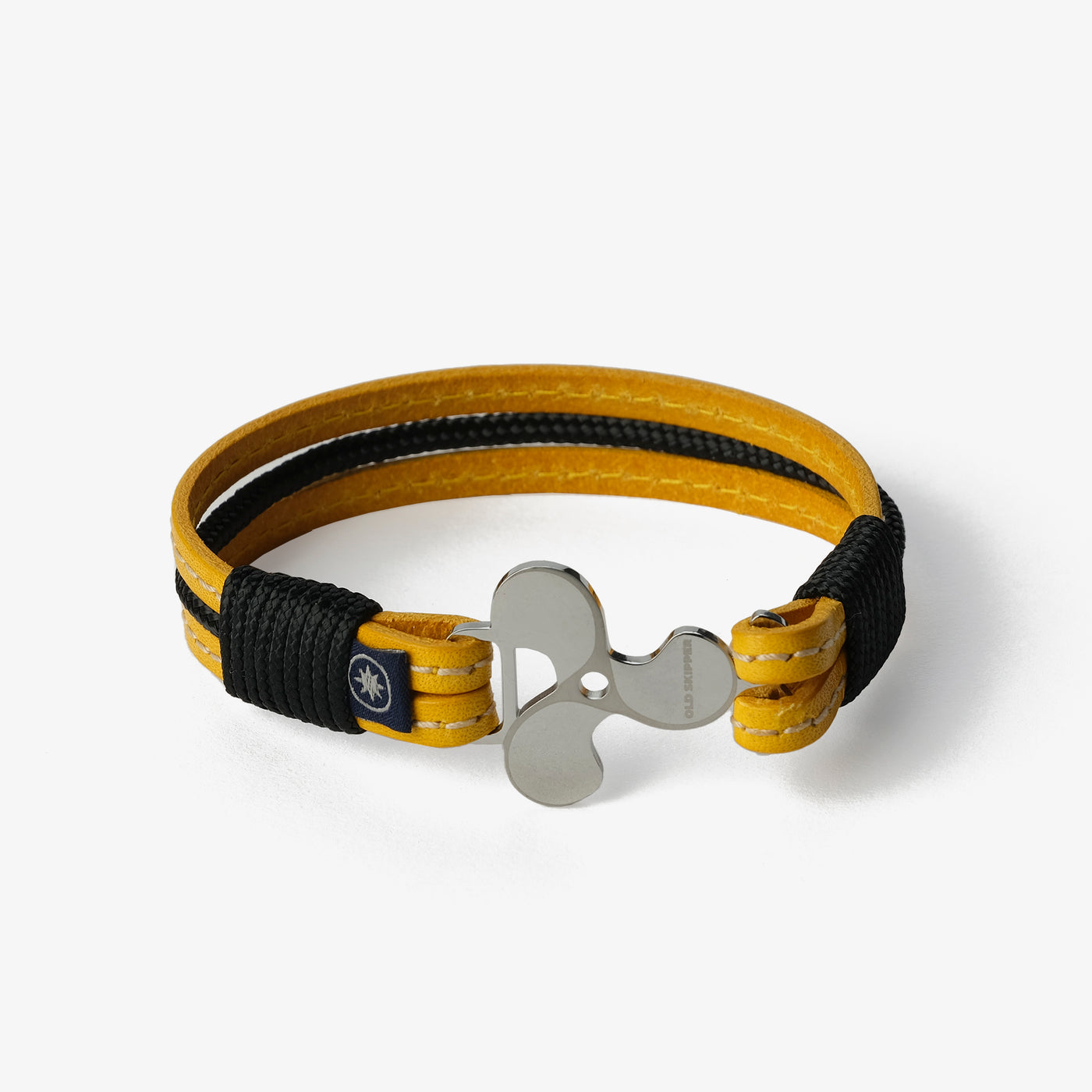 Sunlit Horizon Stitched Leather Bracelet